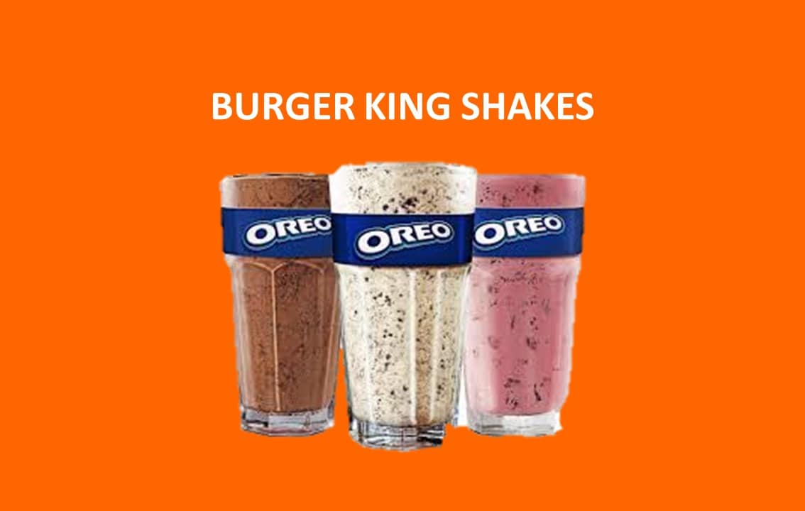 Burger King Shakes And Types BK MENU