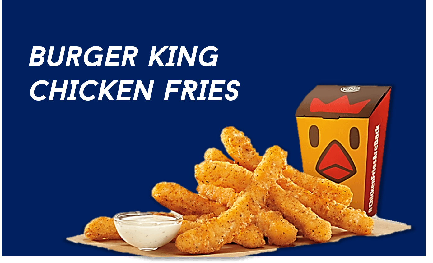 Burger King Chicken Fries Menu With Price BK MENU