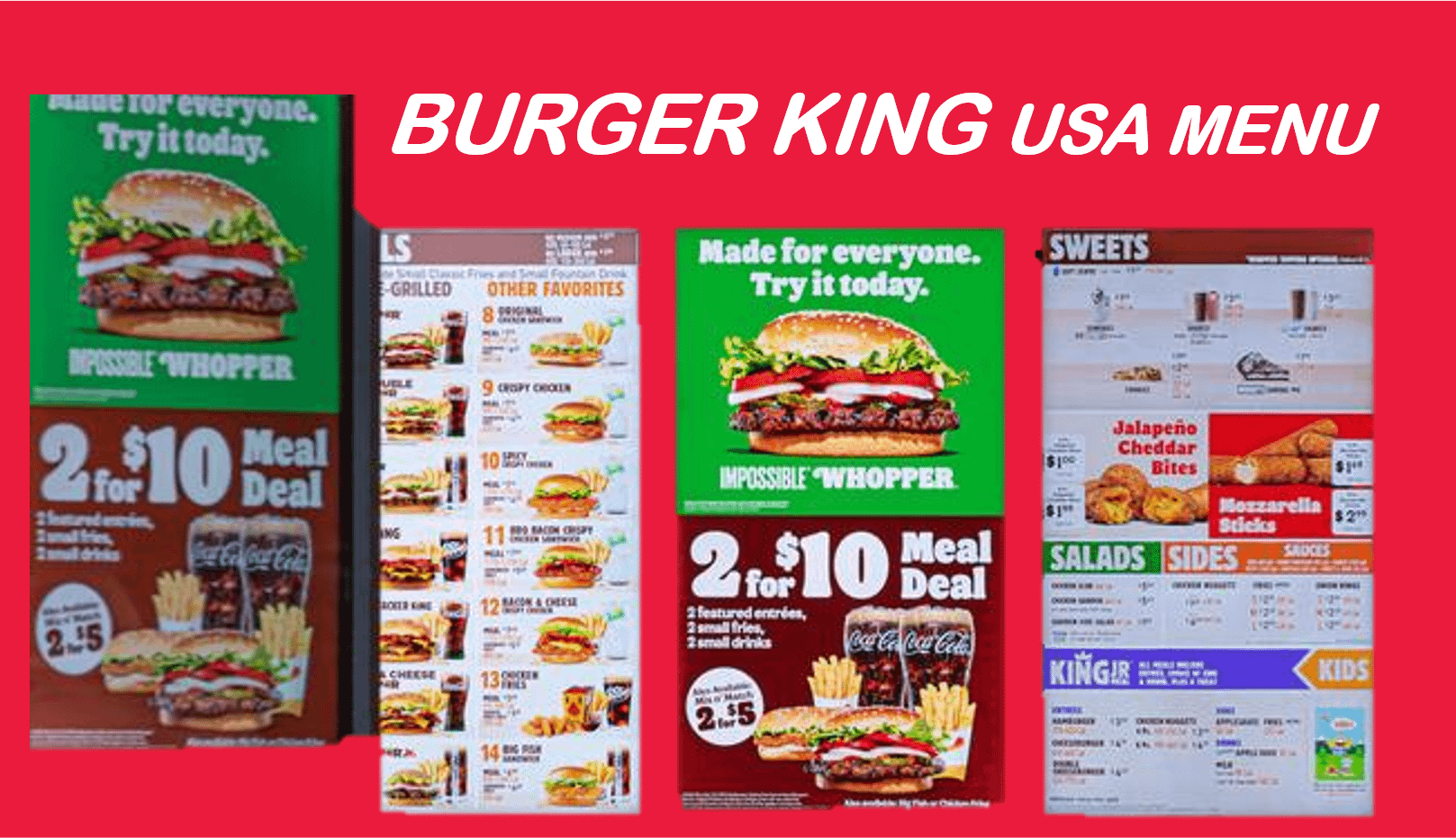 Burger King USA Menu And Price BK MENU