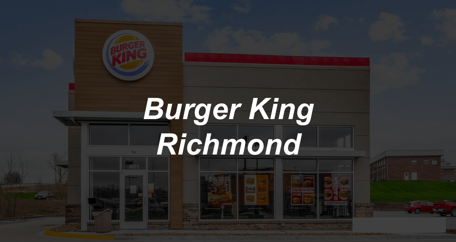 Burger King Richmond Menu BK MENU